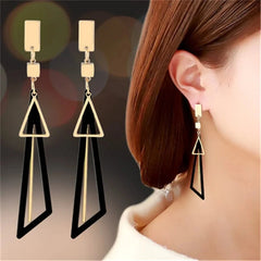 Dospita  -  Korean Long Statement Geometric Triangle Tassel Dangle Drop Earrings For Women Earrings Fashion Jewelry Oorbellen Brincos