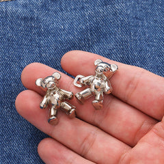 Dospita Cute Bear Pin Waist Clip Metal Snap Fastener Pants Pins Detachable Button Sewing-Free Buckle Jeans Reduce Waist Tighten Brooch