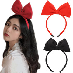 Dospita Red Black big Bow Knot Hairbands Hairpin for Women Girls Hair Accessories Hair Band Ties Headbands for Children Headdress