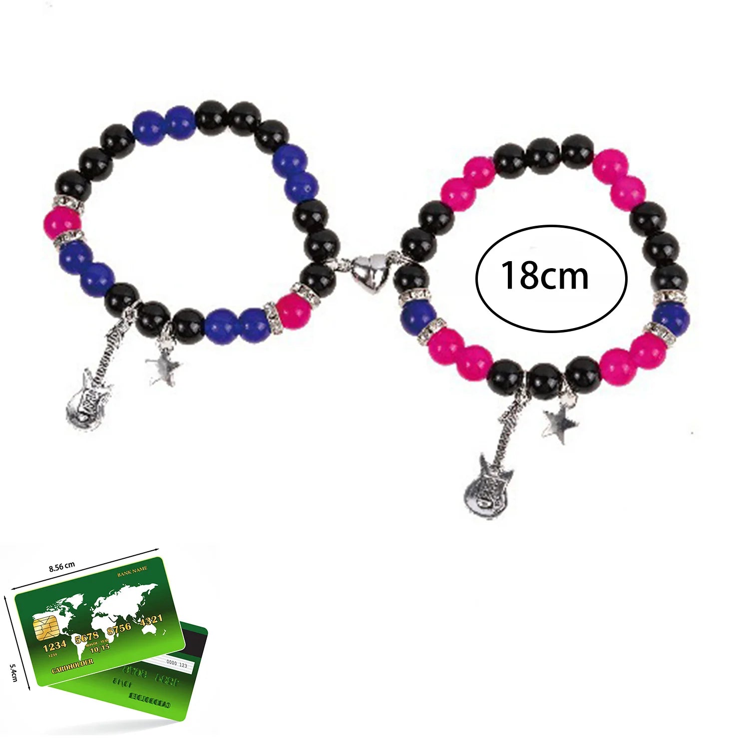 Dospita 2pcs/set Fashion Couple Beads Bracelet Girl Matching Bracelets Who Really Cares Album Bracelets Friends Jewelry Gift