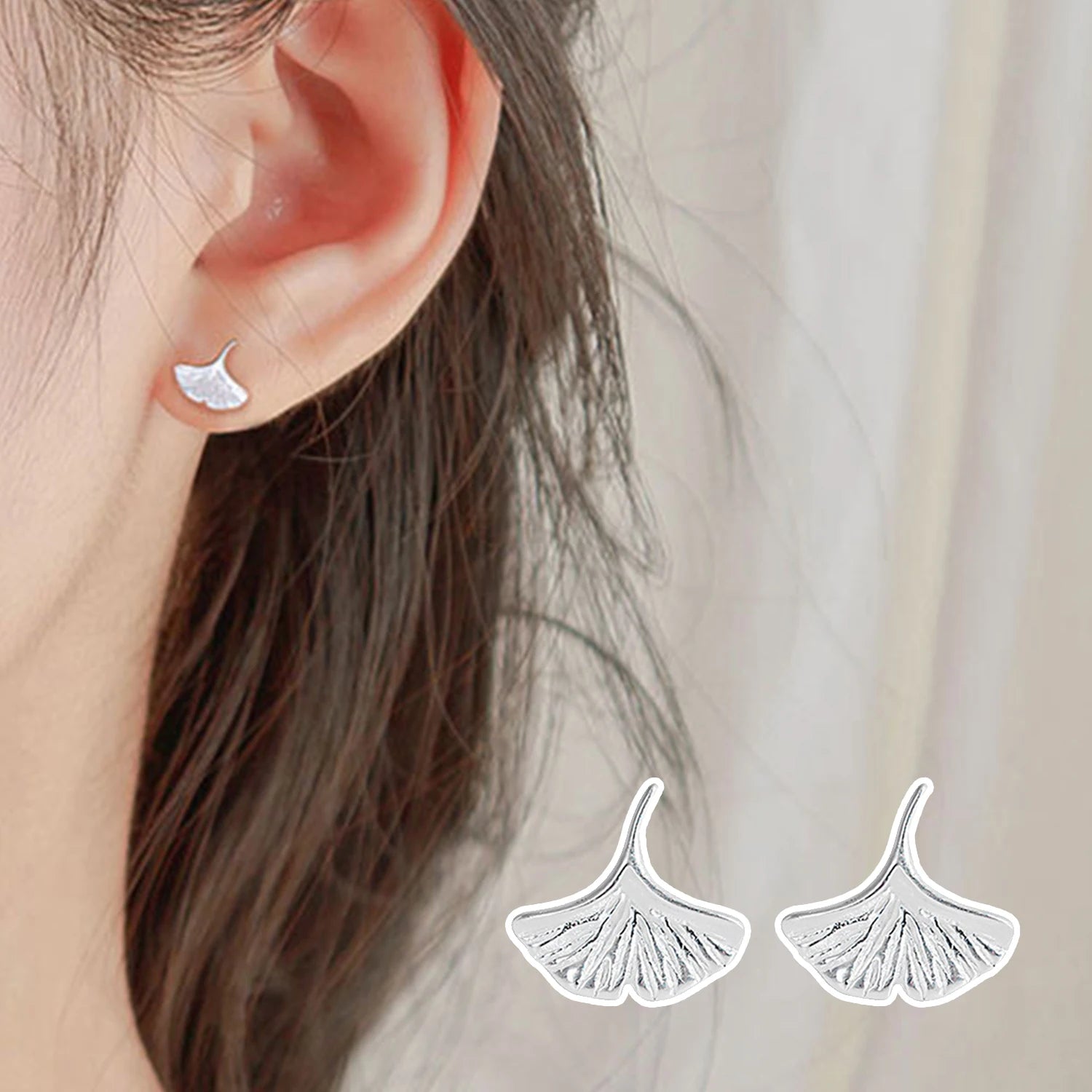 Dospita New Hot Chinese Style Ginkgo Leaf Earrings Temperament Simple Personality Fashion Earrings