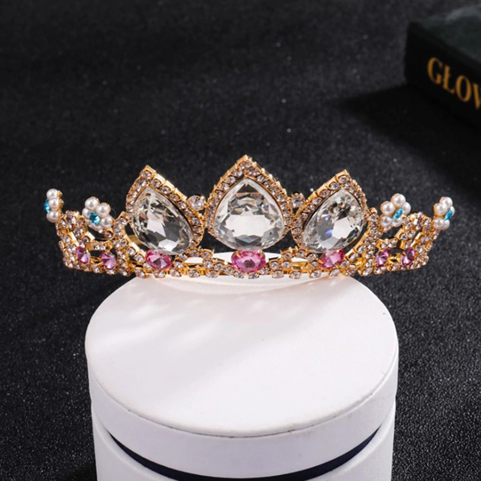 Dospita Fashion Bride Wedding Tiaras Baroque Crown Headpiece Crystal Girl Princess Diadem Wedding Crown Photography Hair Accessories