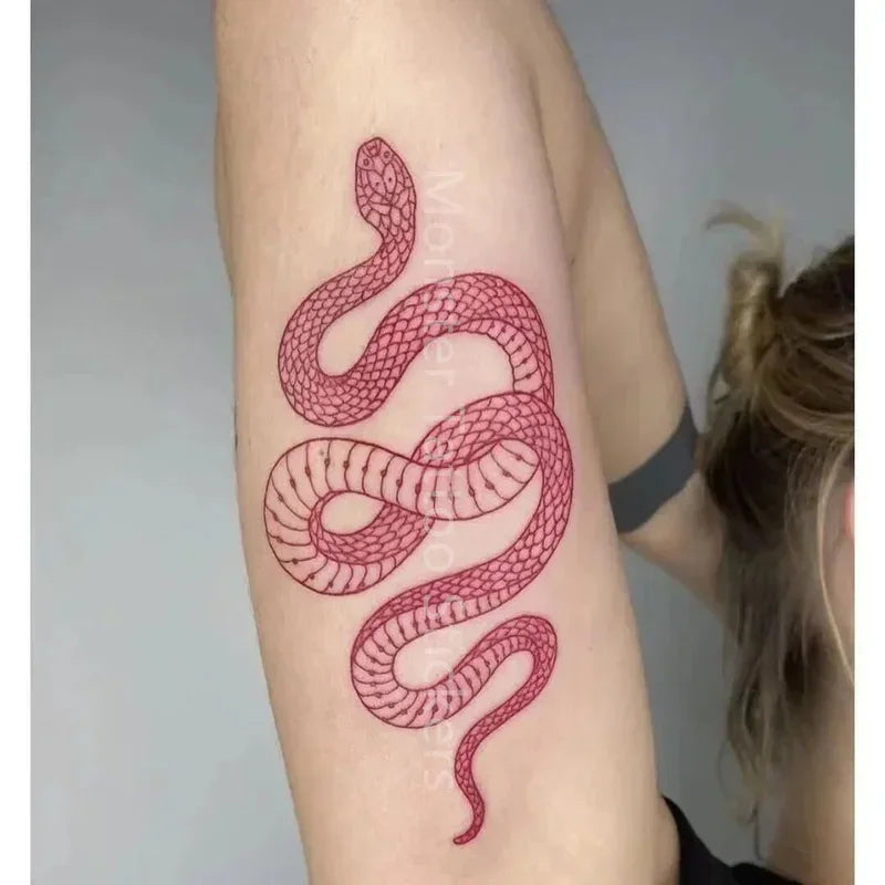 Dospita  -  1 sheet Snake Tattoo Stickers Unisex Temporary Tattoo Waterproof Fake Tattoo 2-5 Days