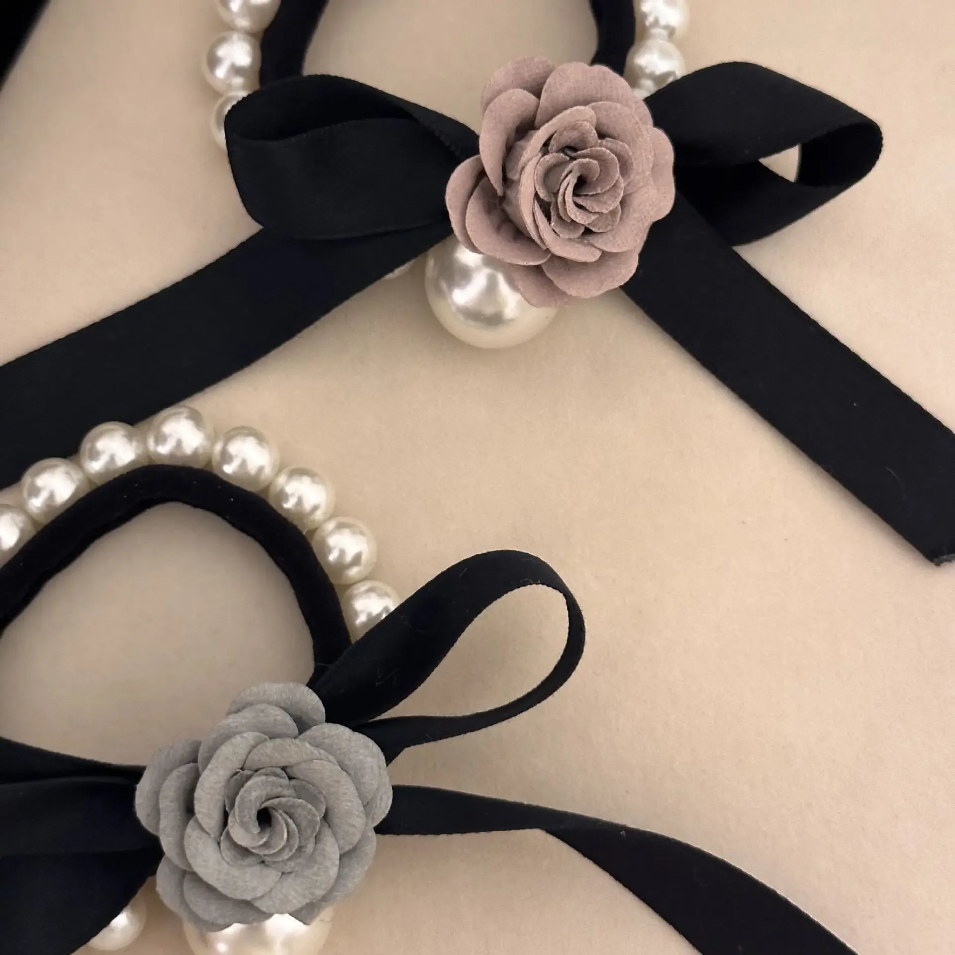 Dospita Hair bands for girls women scrunchies elastic rubber accessories korean tie new in bow Ribbon popular pearl Designer flower