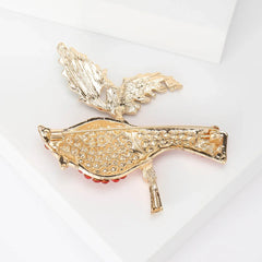 Dospita New Style Rhinestone Enamel Bird Animal Brooch Cute and Exquisite Animal Corsage Versatile Clothing Accessories Decoration