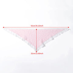 Dospita Lace Triangle Scarf Pink Turban Bandage Bandana Headbands Women Retro Party Travel Hair Accessories Headwear Fashion Headwarps