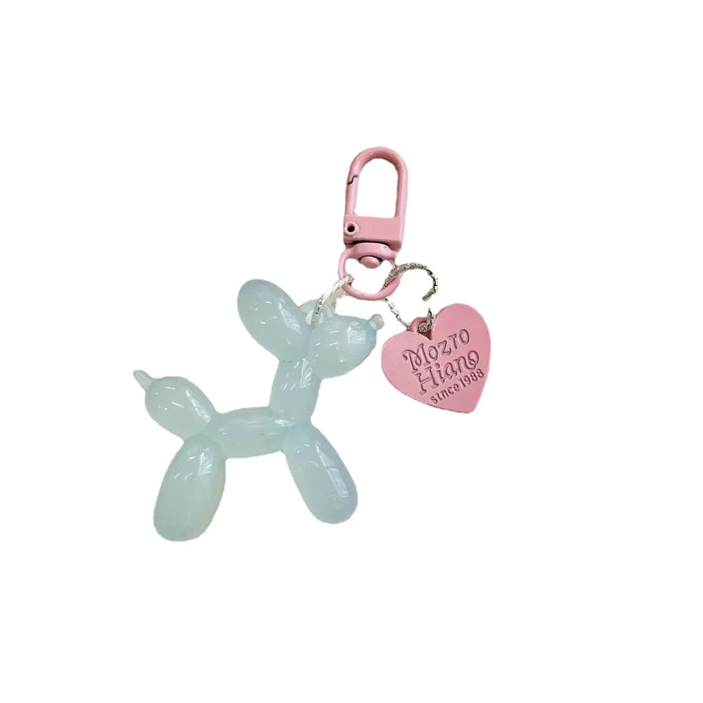 Dospita  -  Korean Cute Keychain Punk Jelly Balloon Puppy Keychains for Women Bag Pendant Jewelry Trinket Girl's Car Key Ring Key Chain