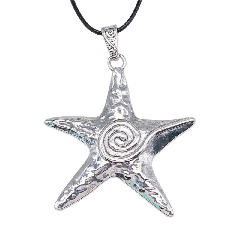 Dospita  -  Chunky Pentagram Necklace Jewelry Gift for Women Mens Exaggerate Y2K Star Charm Necklace Clavicle Chain Jewelry Gift  Dropship