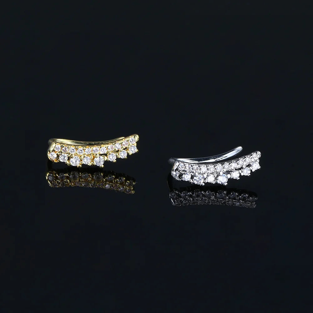 Dospita  -  1PC Hoop Earrings Butterfly Flat Labret Back Ear Piercing Zircon Cartilage Helix Daith Conch Tragus Stud Piercing Jewelry Gifts