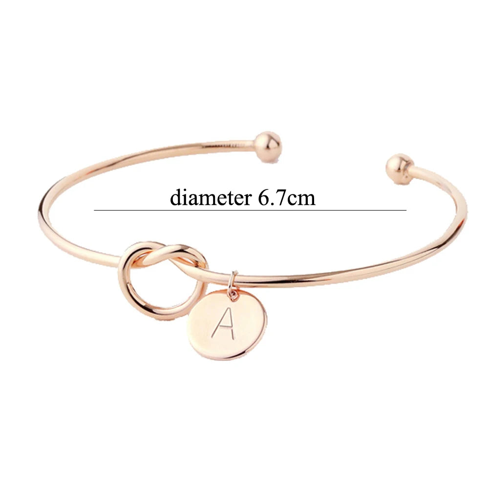 Dospita Fashion Girls Gold Color 26 A-Z Letter Name Heart Bracelet Bangle Initial Alphabet Charms Box Chain Bracelets For Women Gifts