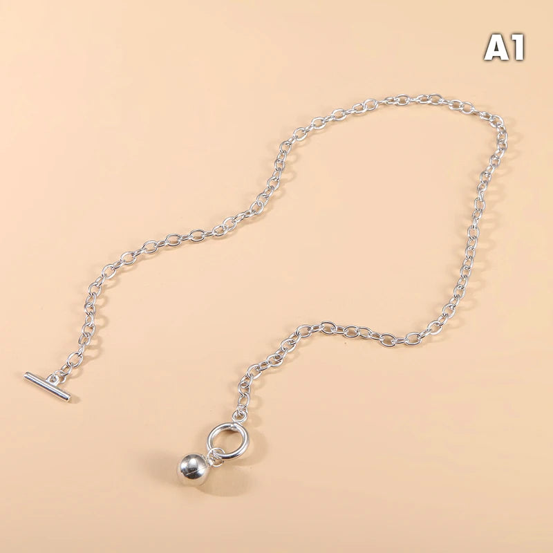 Dospita  -  Cuban Chain Necklace Women New Fashion Toggle Clasp Stainless Steel Chain Necklace For Women Jewelry Gift