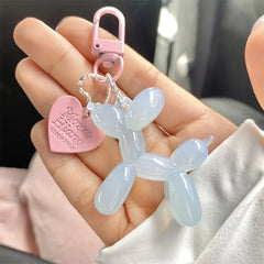 Dospita  -  Korean Cute Keychain Punk Jelly Balloon Puppy Keychains for Women Bag Pendant Jewelry Trinket Girl's Car Key Ring Key Chain